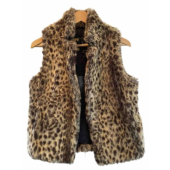 Skea Jackets & Blazers - SKEA Women’s Animal Fur Vest Satin Lined With‎ Pockets Paris/Vail Colorado Small